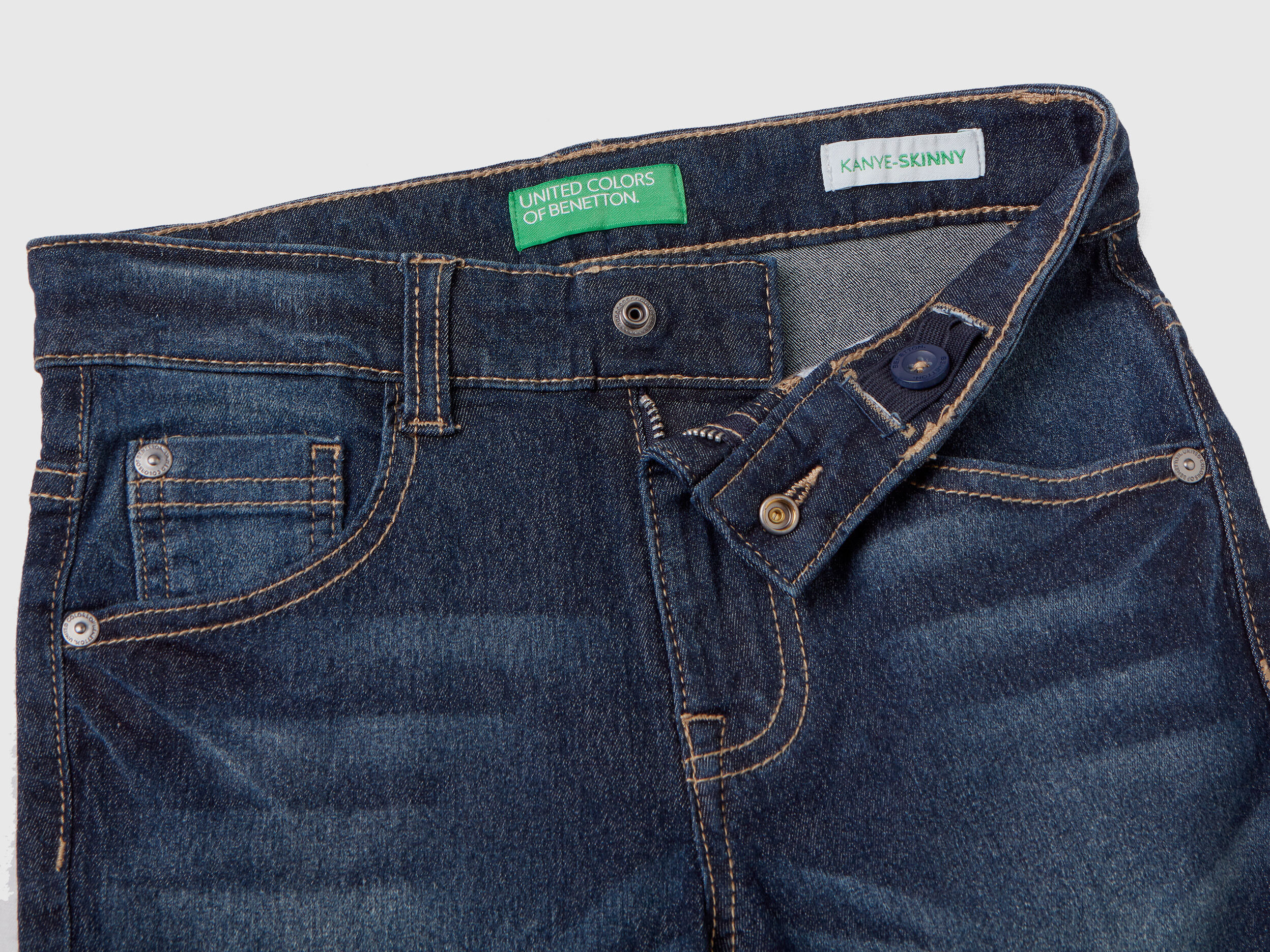 Five pocket skinny fit jeans Blue Benetton
