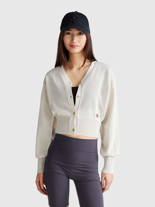 Cardigan en maille col V Femme
