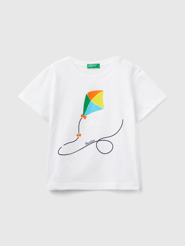 T-Shirt mit Details in Fluo Jungen