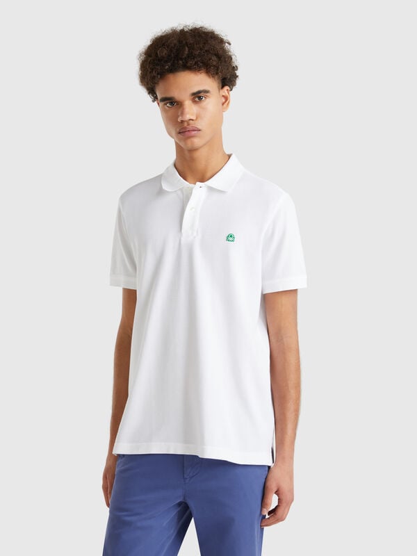 Polo regular fit in Weiß Herren