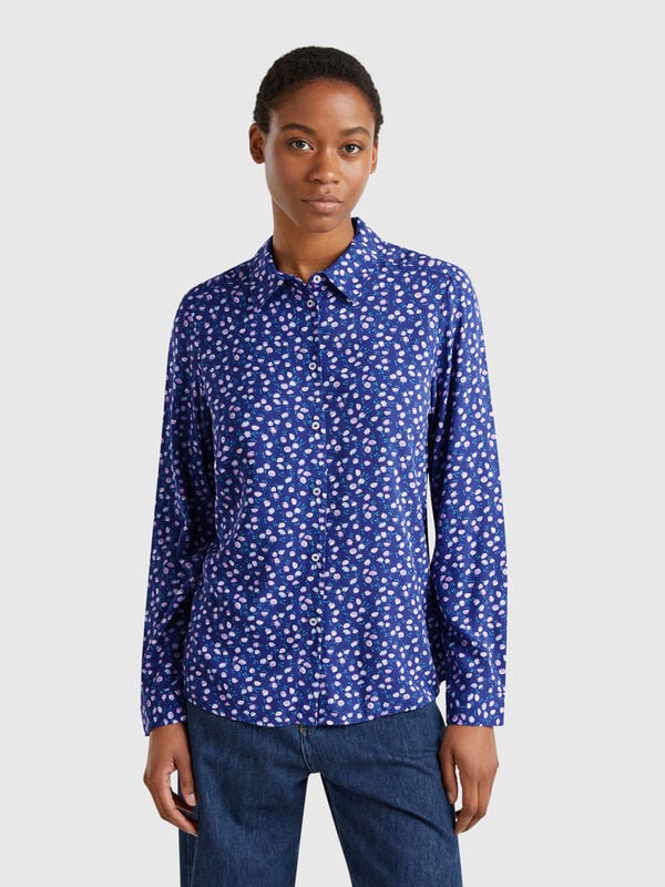 Chemise en viscose à motifs Femme