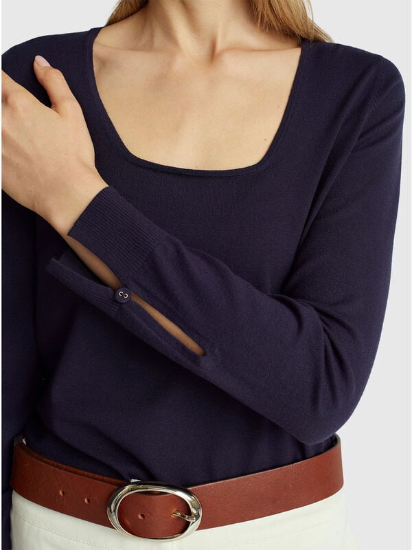 Pull à col carré Femme