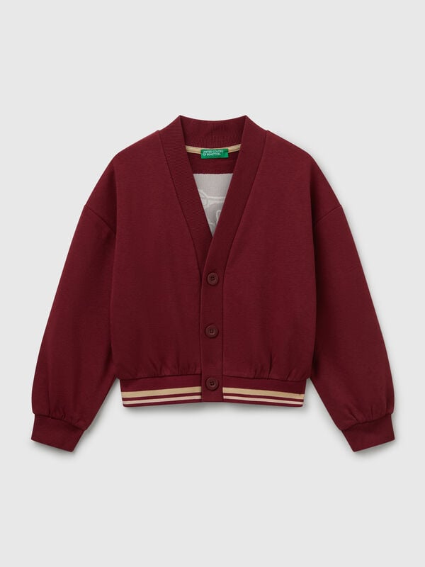 Sweatshirt-Cardigan mit Pailletten Mädchen