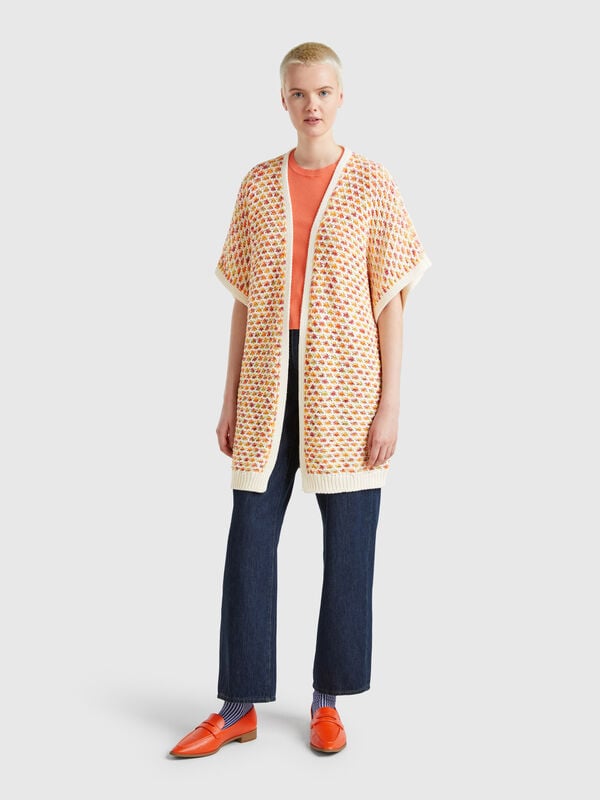 Reversible jacquard cardigan Women