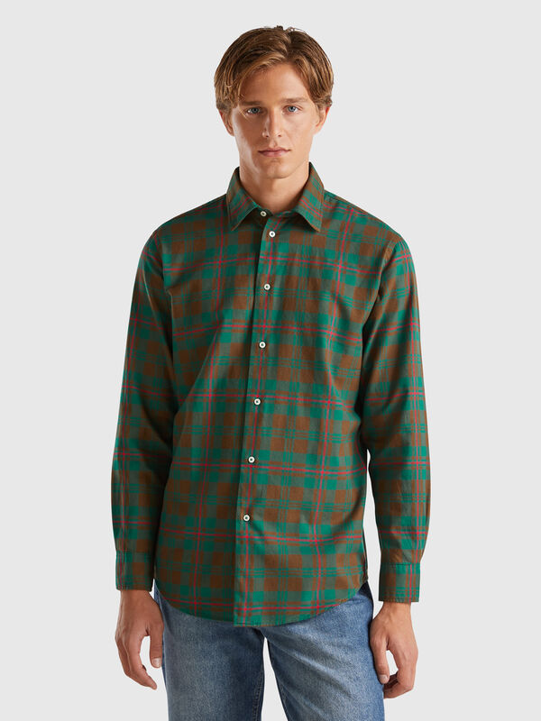 Check flannel shirt Men