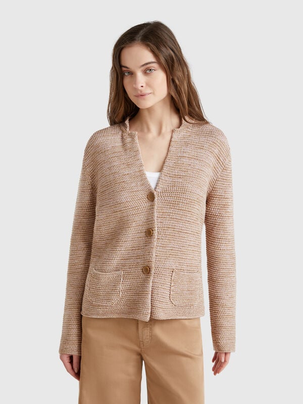 Veste tricotée 100% coton Femme