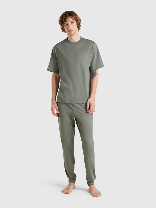 Pantalon avec élastique logotypé Homme