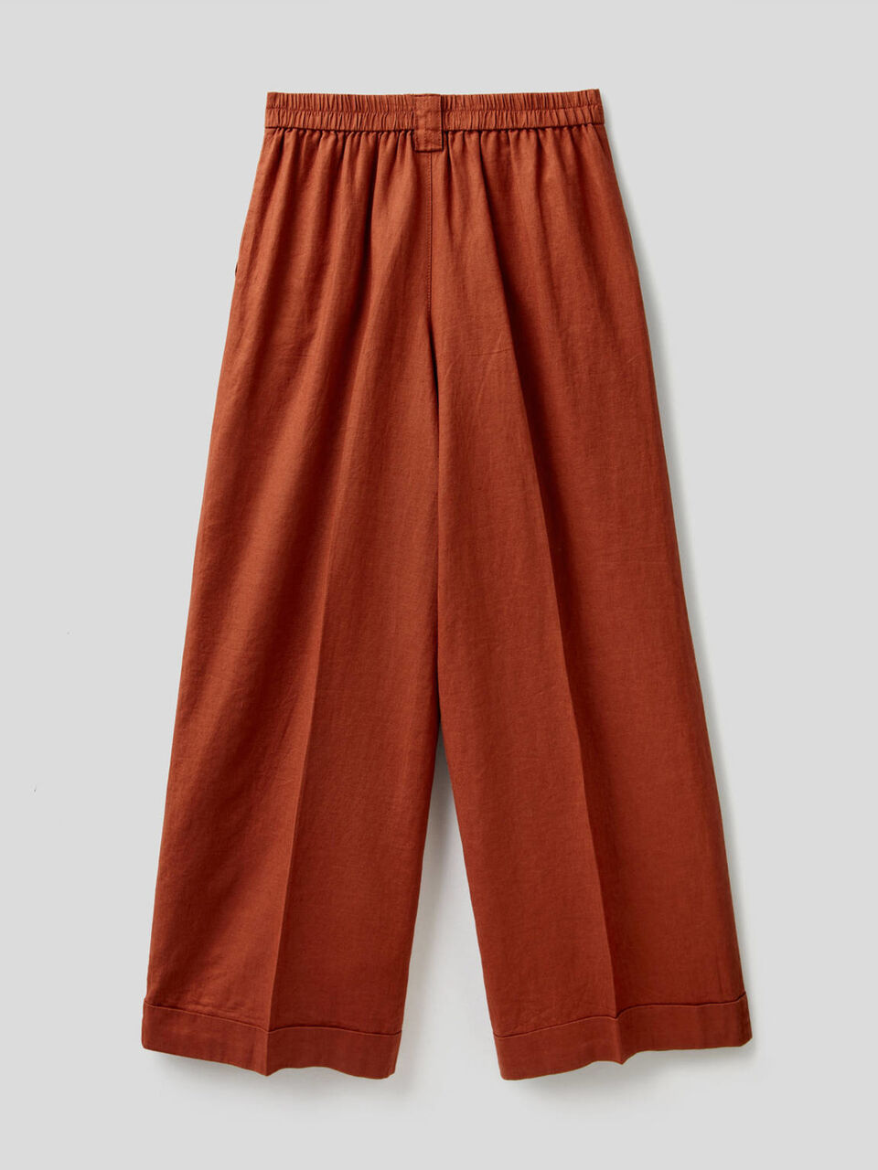 Wide leg trousers in 100% linen image number 2