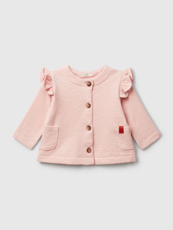Sweatshirt in terry cloth with rouches New Born (0-18 months)