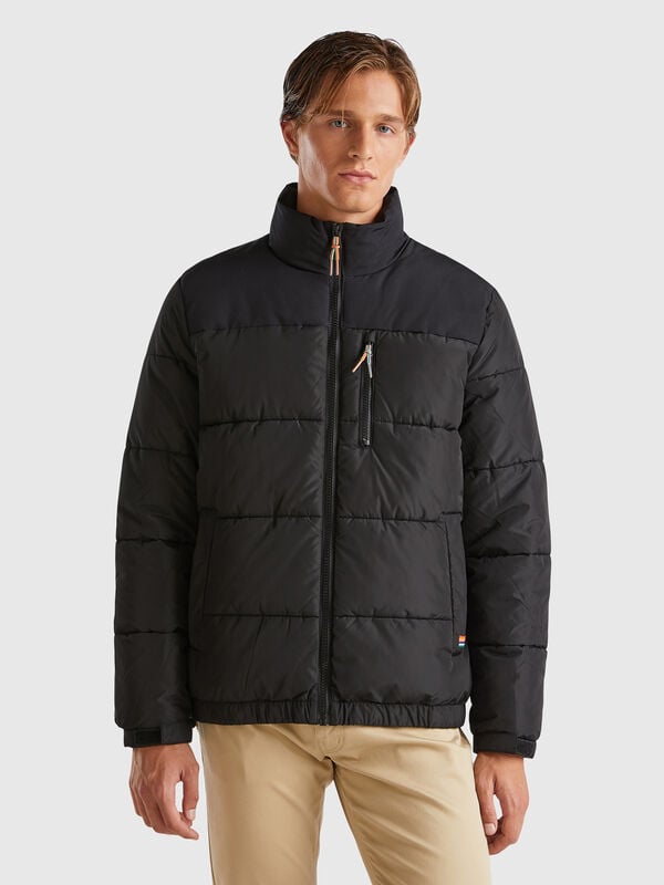 Heavy color block padded jacket Men