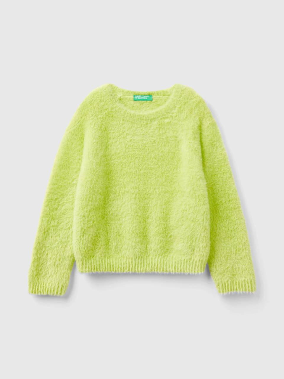 Lime green fuzzy sweater sale